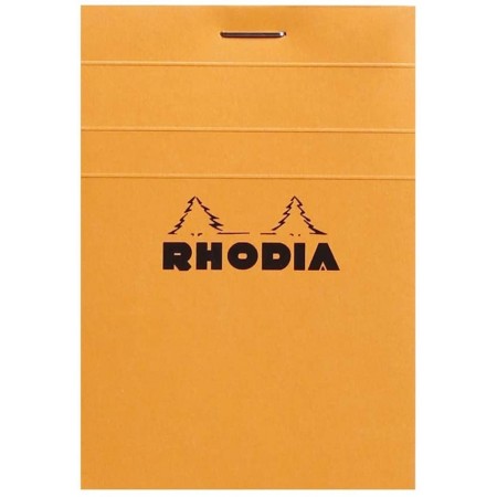 Bloc agrafé N°11 A7 80 feuillets petits carreaux 5/5 80 g. - Orange RHODIA