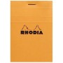 Bloc agrafé N°11 A7 80 feuillets petits carreaux 5/5 80 g. - Orange RHODIA