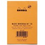 Bloc agrafé N°12 8,5x12 cm 80 feuillets petits carreaux 5/5 80 g. - Orange RHODIA