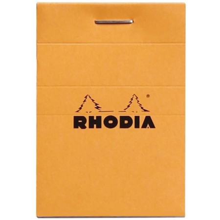 Bloc agrafé N°10 5,2x7,5 cm 80 feuillets petits carreaux 5/5 80 g. - Orange RHODIA