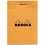 Bloc agrafé N°10 5,2x7,5 cm 80 feuillets petits carreaux 5/5 80 g. - Orange RHODIA