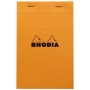 Bloc agrafé N°14 11x17 cm 80 feuillets petits carreaux 5/5 80 g. - Orange - RHODIA