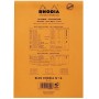 Bloc agrafé N°16 A5 80 feuillets petits carreaux 5/5 80 g. - Orange RHODIA