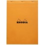 Bloc agrafé N°18 A4 80 feuillets petits carreaux 5/5 80 g. - Orange RHODIA