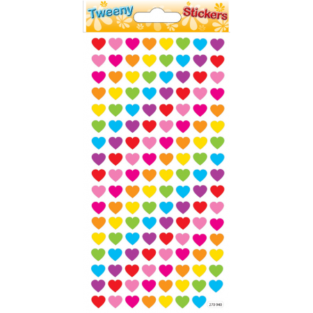 Coeurs multicolors - Stickers Tweeny