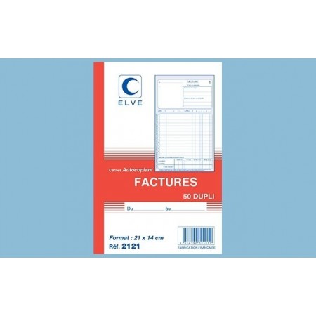 Carnet "Factures" - A5 - 50 dupli Elve