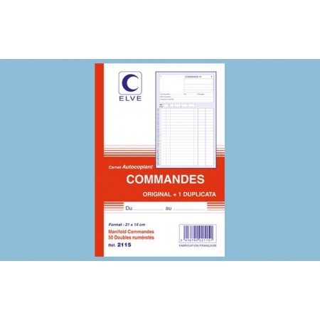 Carnet "Commandes" - A5 - 50 dupli Elve