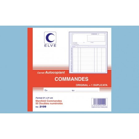 Carnet "Commandes" - 210 x 210 - 50 dupli Elve