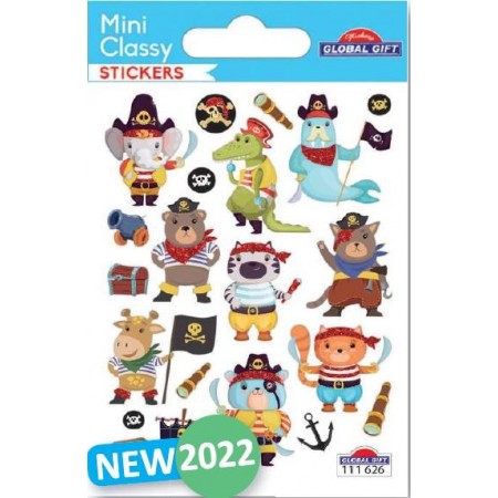 Animaux pirates - Stickers Mini Classy