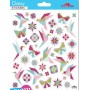 Oiseaux et fleurs origami - Stickers Classy