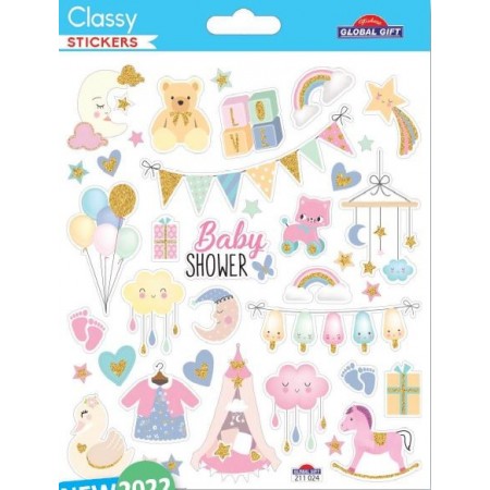 Baby shower Fille - Stickers Classy