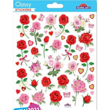 Stickers Roses paillettes Classy