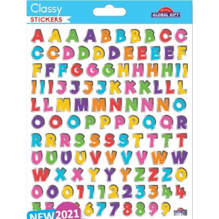 Lettres et chiffres brillants - Stickers Classy