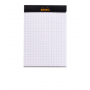 Bloc agrafé Rhodia N°12 8,5x12 cm 80 feuillets petits carreaux 5x5 80g - Noir