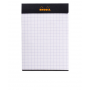 Bloc agrafé Rhodia N°11 7,4x10,5 cm 80 feuillets petits carreaux 5x5 80g - Noir