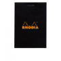 Bloc agrafé Rhodia N°11 7,4x10,5 cm 80 feuillets petits carreaux 5x5 80g - Noir