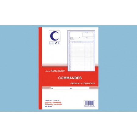 Carnet "Commandes" - A4 - 50 dupli Elve