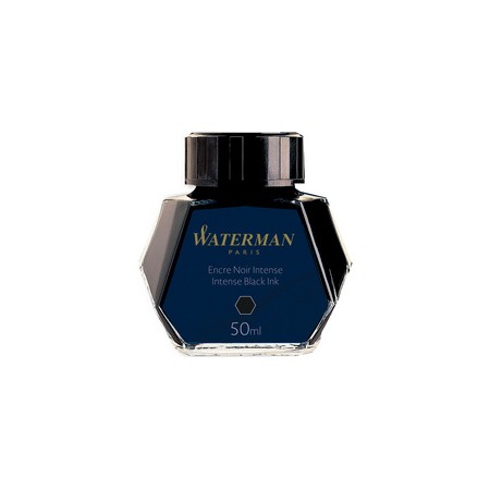 WATERMAN Flacon d'encre, contenu: 50 ml en verre, noir intense