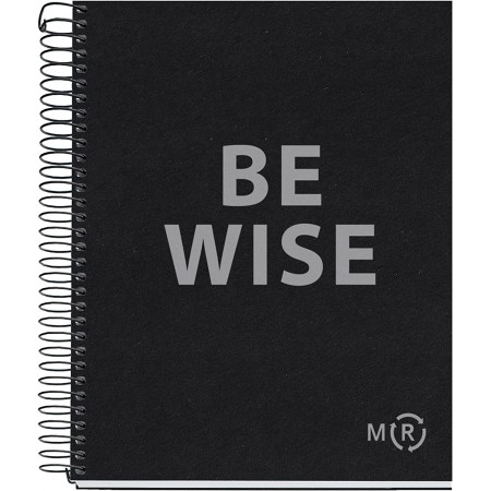 NoteBook A5 - Be Wise - recyclé - Miquelrius