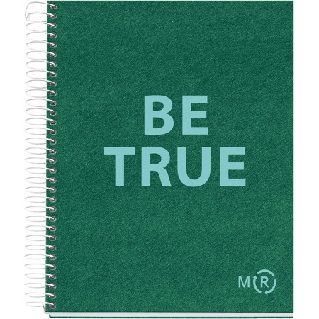 NoteBook A5 - Be True - recyclé - Miquelrius