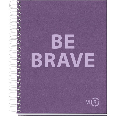 NoteBook A5 - Be Brave - recyclé - Miquelrius