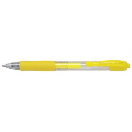 Stylo roller à encre gel G2  0.7 mm, Jaune Néon PILOT