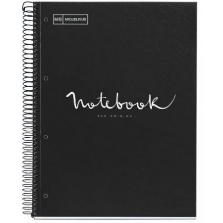 Notebook 1 Emotions A4 90g - 5x5 - Noir Miquelrius