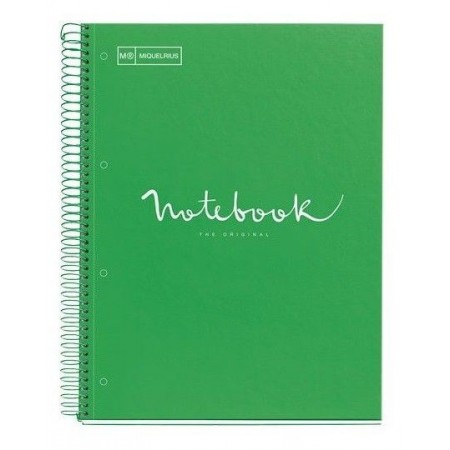 Notebook 1 Emotions A4 90g - 5x5 - Vert Miquelrius