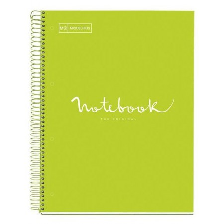 Notebook 1 Emotions A4 90g - 5x5 - Lime Miquelrius