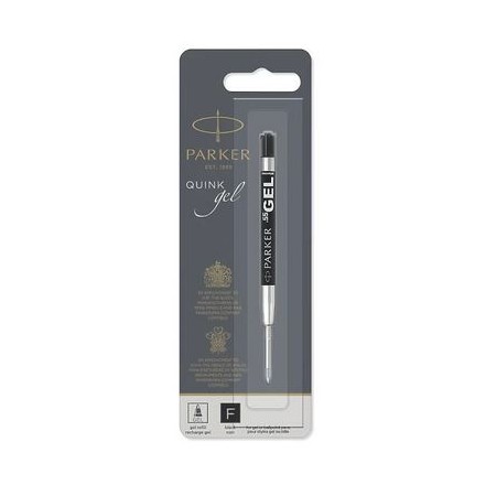 PARKER Recharge QUINK gel, tracé: F, blister de 1, noir