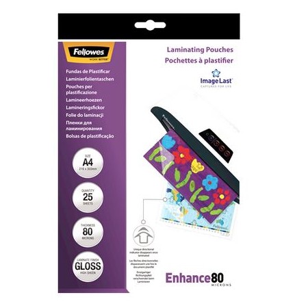 Pochettes ImageLast A4 80 microns - Paquet de 25 - Fellowes