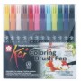 SAKURA Stylo pinceau Koi Coloring Brush, étui de 12