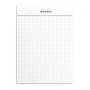 Bloc agrafé Rhodia N°13 10,5x14,8 cm 80 feuillets petits carreaux 5x5 80g - Blanc