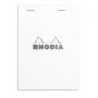 Bloc agrafé Rhodia N°13 10,5x14,8 cm 80 feuillets petits carreaux 5x5 80g - Blanc