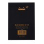 Bloc agrafé Rhodia N°13 10,5x14,8 cm 80 feuillets petits carreaux 5x5 80g - Noir