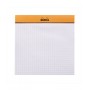 Bloc agrafé Rhodia Le Carré N°148 14,8x14,8 cm 80 feuillets petits carreaux 5x5 80g - Orange