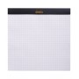 Bloc agrafé Rhodia Le Carré N°210 21x21 cm 80 feuillets petits carreaux 5x5 80g - Noir