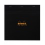 Bloc agrafé Rhodia Le Carré N°210 21x21 cm 80 feuillets petits carreaux 5x5 80g - Noir