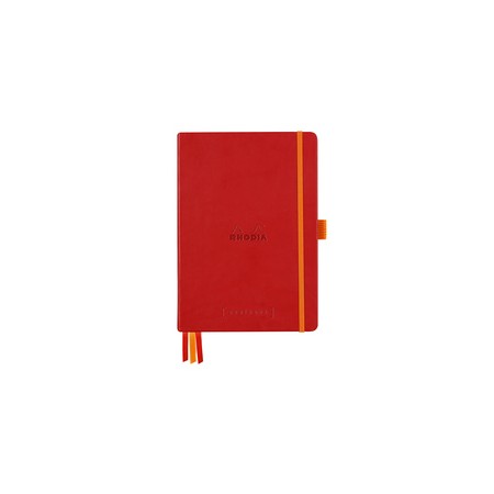 Rhodiarama Goalbook rembordé rigide A5 240 pages dot papier ivoire 90g - Coquelicot