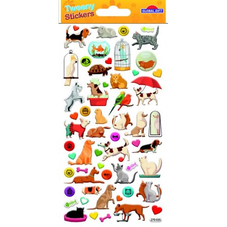 Animaux domestique en relief - Stickers Tweeny