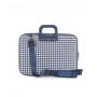 MALLETTE BOMBATA PIED DE POULE 15'' NAVY