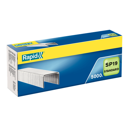 Agrafes Rapid Standard SP19. Boîte de 5000