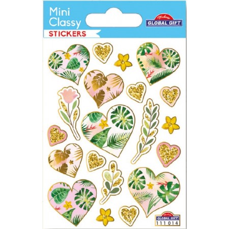 Coeurs tropicales - Stickers Mini Classy