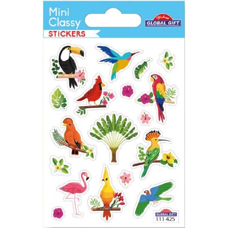 Oiseaux tropicaux - Stickers Mini Classy