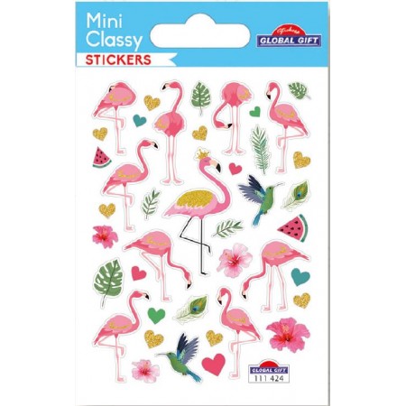 Flamant rose - Stickers Mini Classy