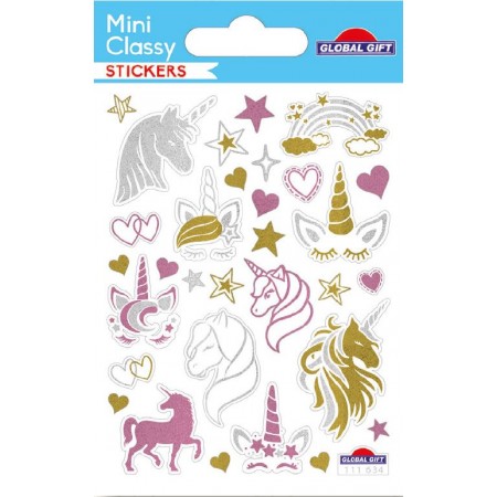 Licornes paillettes - Stickers Mini Classy