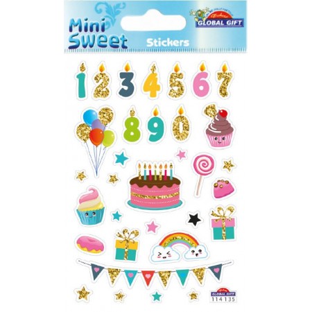 Anniversaire - Stikers Mini Sweet