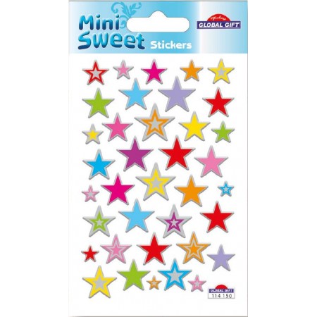 Stickers Etoiles colorées - Relief - Stickers Mini Sweet