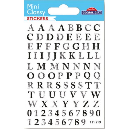 Chiffres et lettres - Stickers Mini Classy