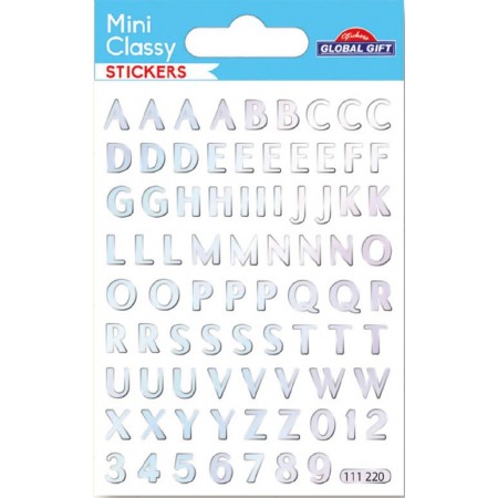 Chiffres et lettres effet miroir - Stickers Mini Classy